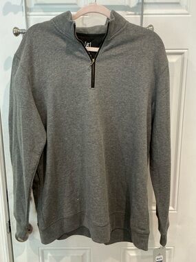 George Men's Zip-Up Pullover Sweater - Gray NWT